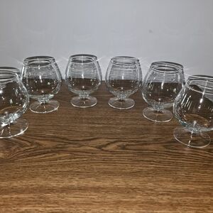 Set of 6 Cognac Brandy Balloon Glasses